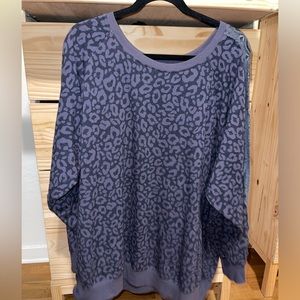 Torrid Cheetah Print Sweater with Lace detail on sleeves